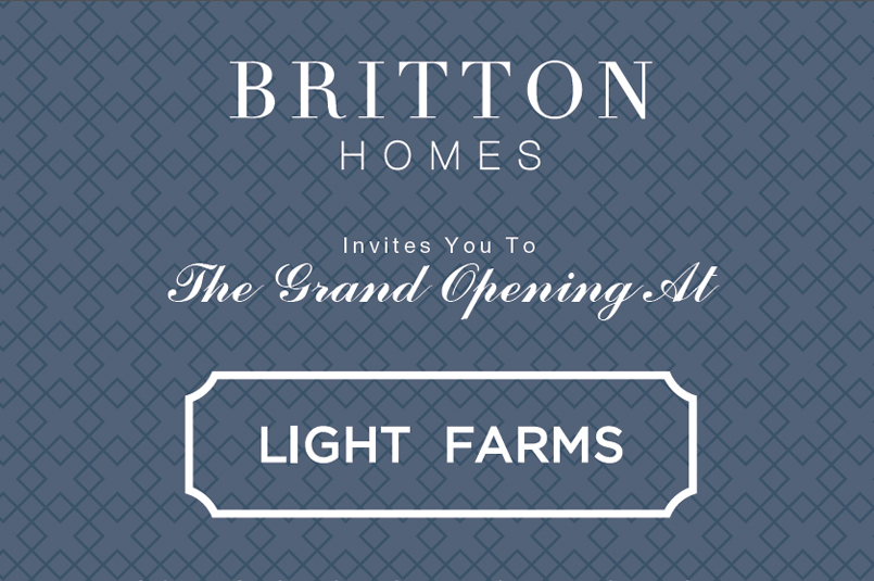 Celebrate Britton Homes Grand Opening at Light Farms! Light Farms